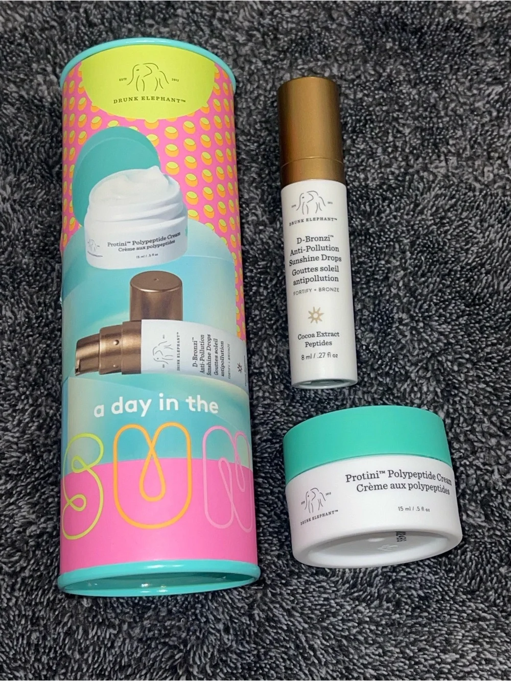 Drunk Elephant A Day in the Sun: D-Bronzi and Protini Cream Duo Kit